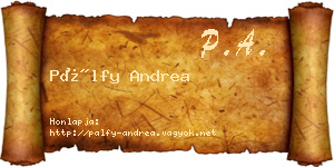 Pálfy Andrea névjegykártya