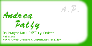 andrea palfy business card